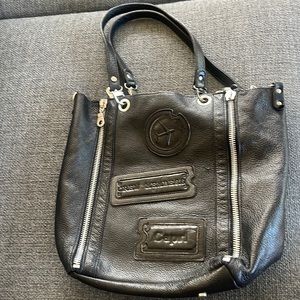Barbara Rihl Paris vintage leather bag. French designer.